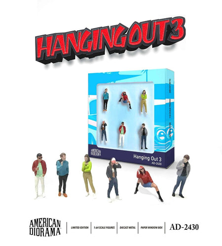 American Diorama 1:64 Figure Set: Hanging Out 3 Full Set #AD-2430