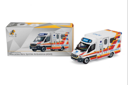Tiny City Die-cast Model FSD08 - MERCEDES-BENZ Sprinter Ambulance (A343)