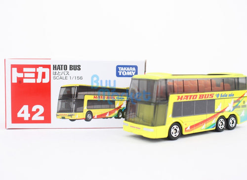 Load image into Gallery viewer, Takara Tomy Tomica #42 MIT. Fuso Aero King Hato Bus 1st 1/156 Diecast Toy Car
