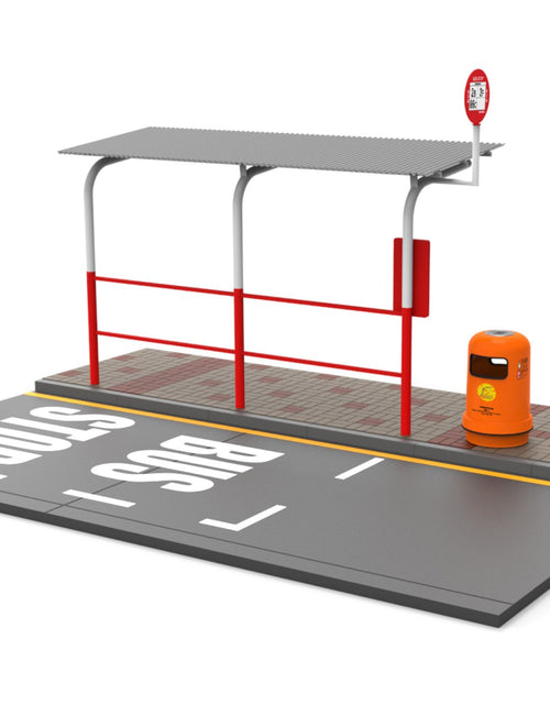 Load image into Gallery viewer, TINY Hong Kong City 1/18 S5 Bus Stop Diorama Set Full Metallic Accessories
