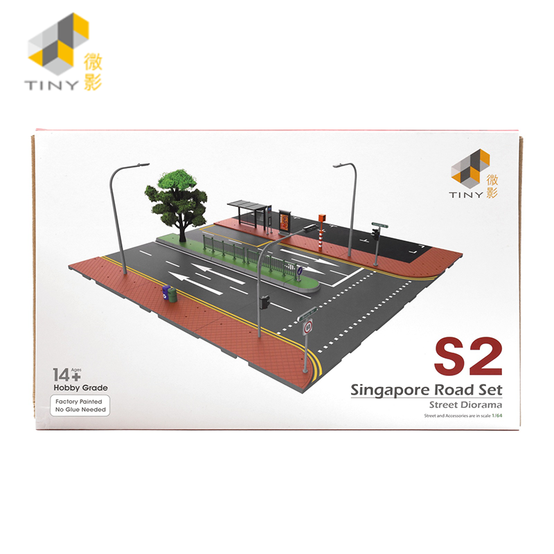 TINY City scale 1:64 Street Diorama Painted Model - S2 Singapore Road Set