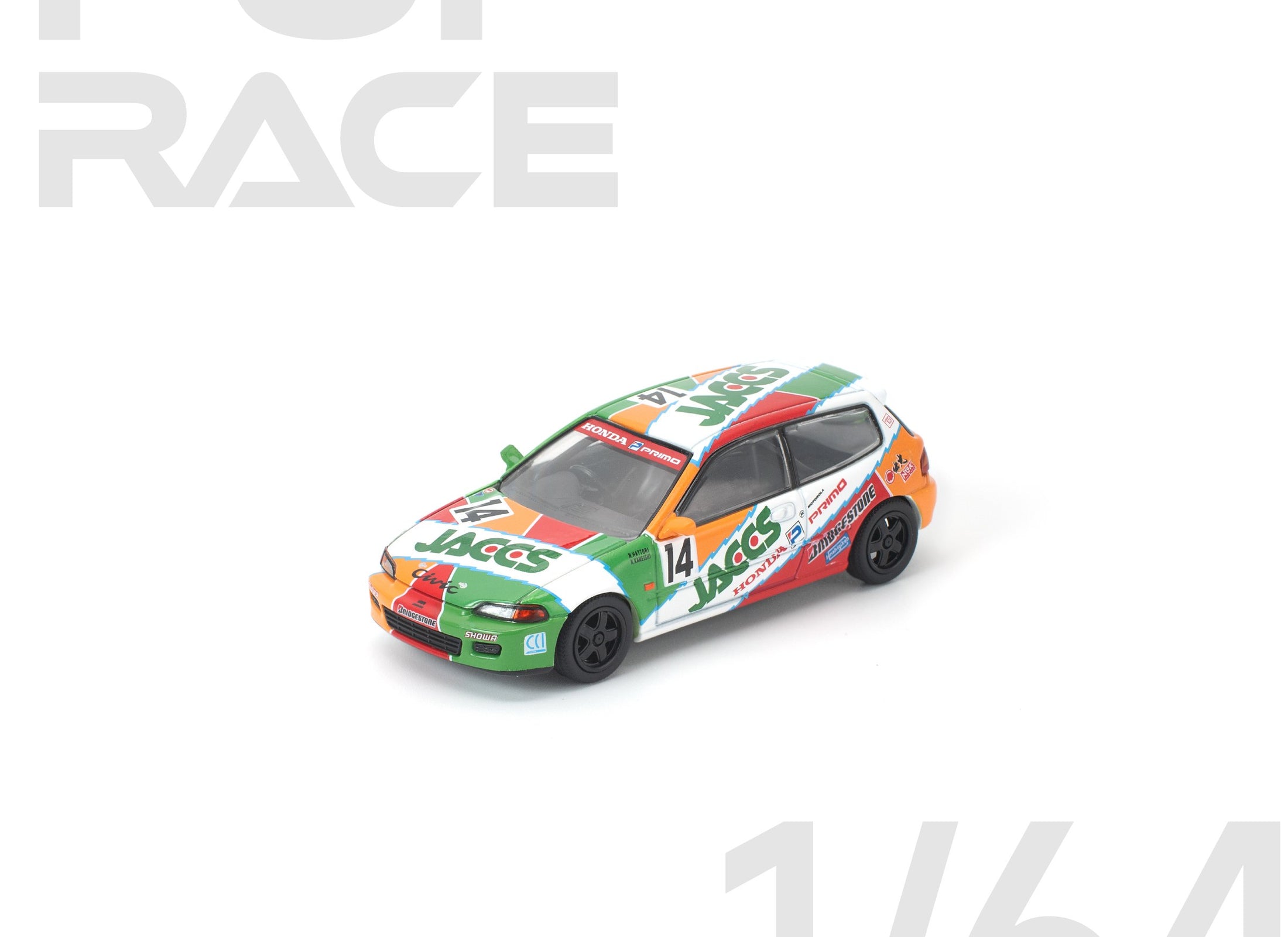 (Pre-order) POP RACE 1/64 HONDA CIVIC (EG6) JACCS Diecast Model Car #PR640465