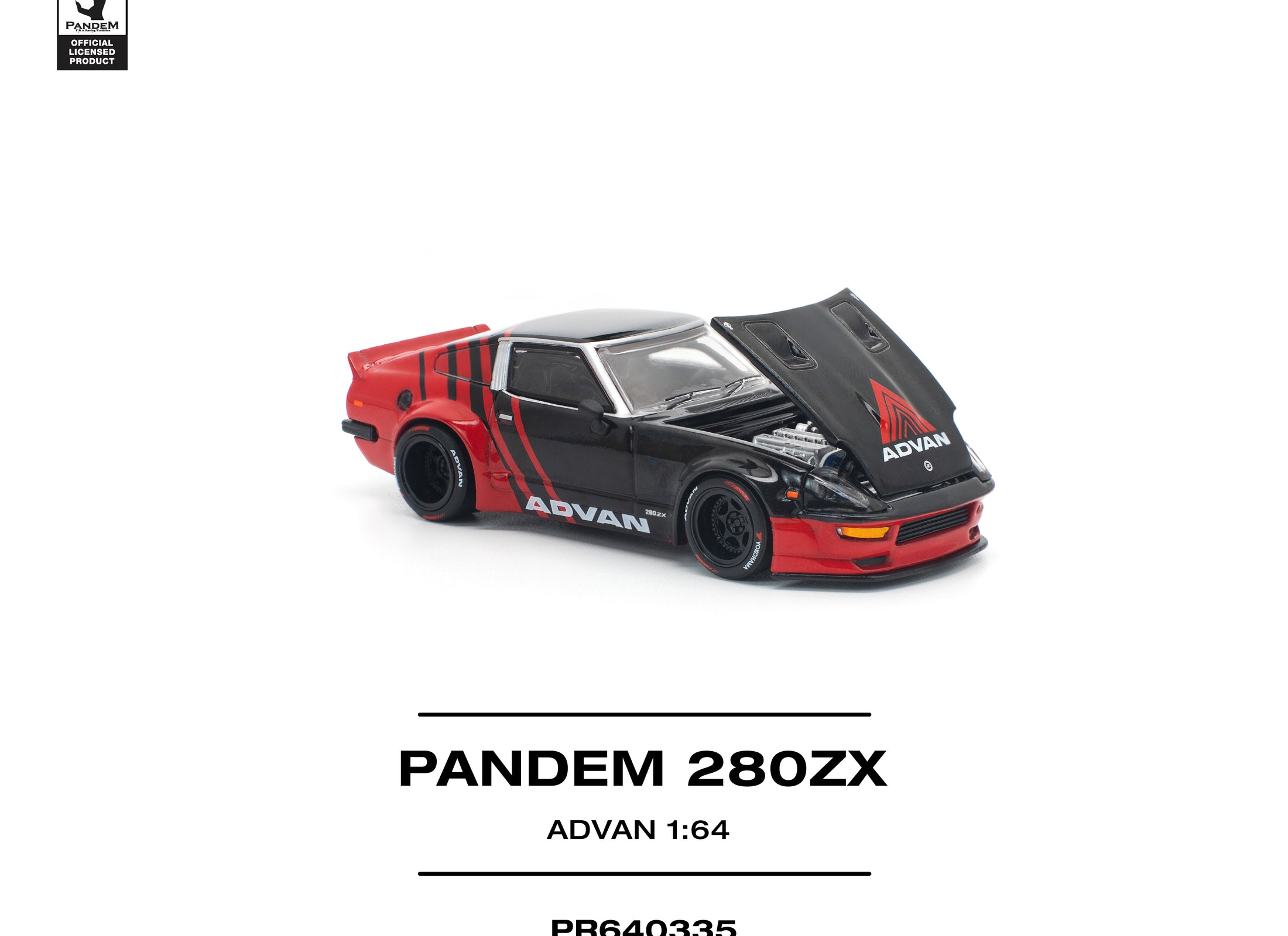 (Pre-order) POPRACE 1/64 PANDEM 280ZX ADVAN Diecast Model Car