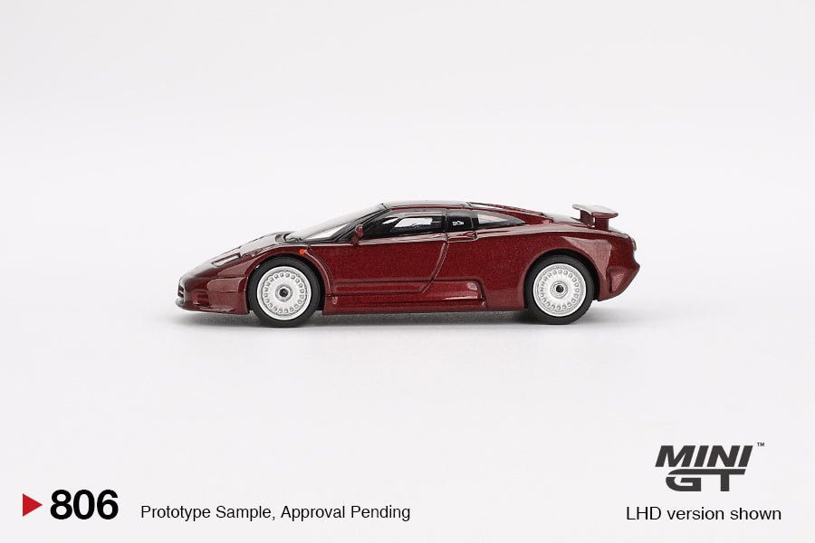 Mini GT #806 1:64 Bugatti EB110 GT Dark Red Metallic Model Car