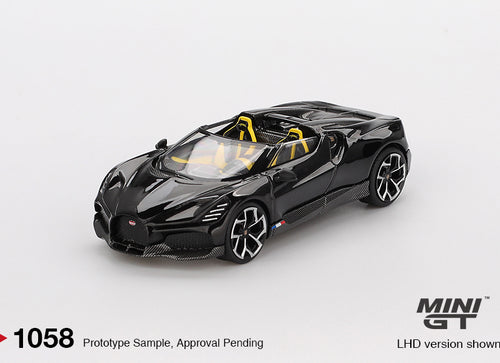 Load image into Gallery viewer, Mini GT #1058 Bugatti W16 Mistral Black Diecast Model Car
