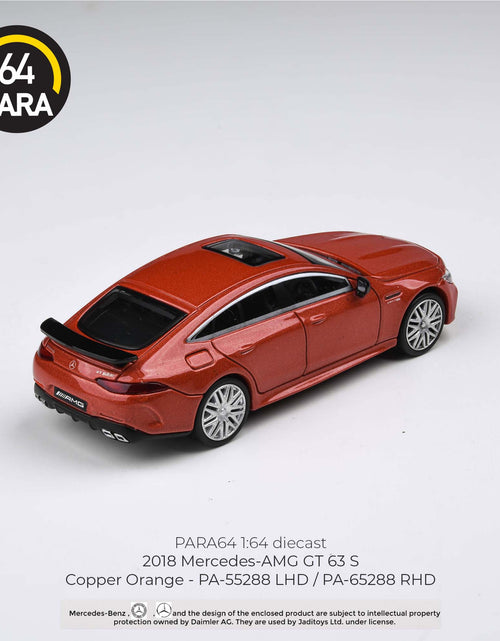 Load image into Gallery viewer, PARA64 1/64 2018 Mercedes-AMG GT 63 S - Copper Orange (RHD) Model Car
