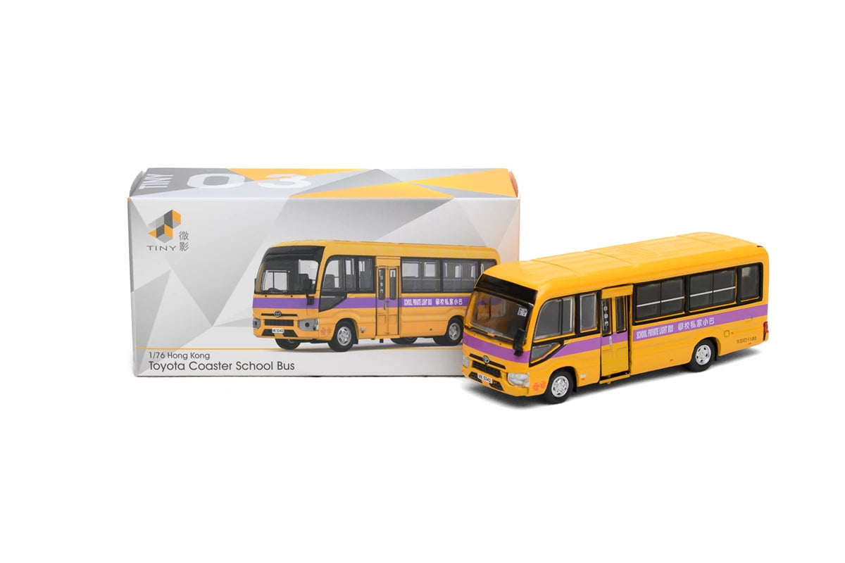 Tiny City Die-cast Model Car 1/76 - Toyota Coaster (B70) School Bus (19-seats)