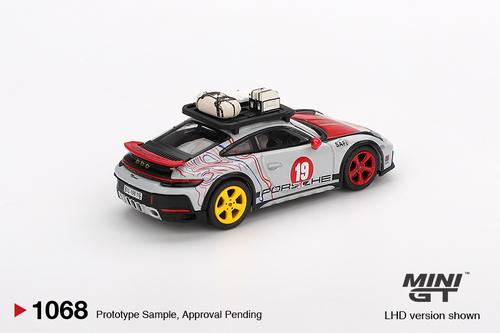 Load image into Gallery viewer, MINI GT 1/64 #1068 Porsche 911 Dakar &quot;Uncle Rally&quot; Diecast Model Car
