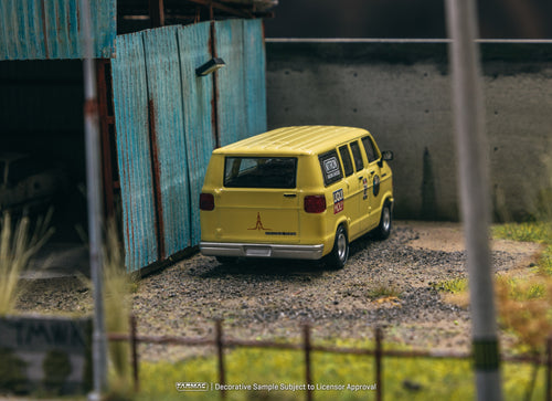Load image into Gallery viewer, Tarmac Works 1/64 Dodge Van Yellow Diecast Model Car
