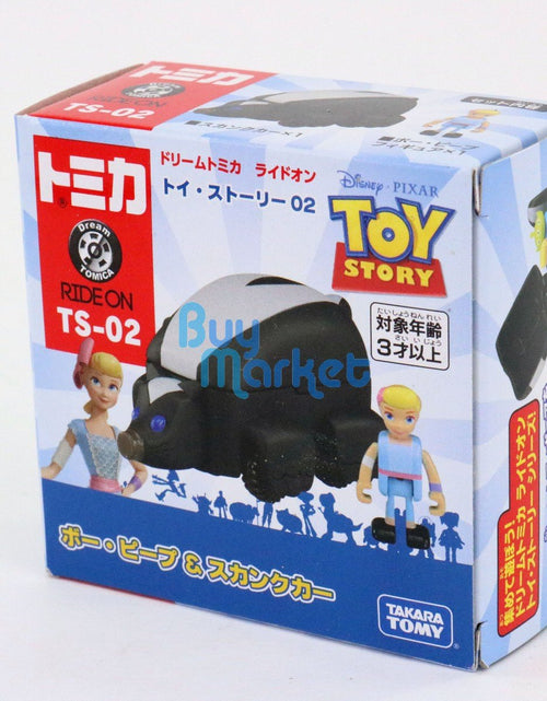 Load image into Gallery viewer, Takara Tomy Tomica Disney Dream Ride On Toy Story 4 TS-02 Bo Peep &amp; Skunk Car

