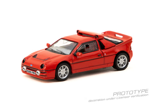 Load image into Gallery viewer, Tarmac Works 1/64 Ford RS200 Red Diecast Model Car
