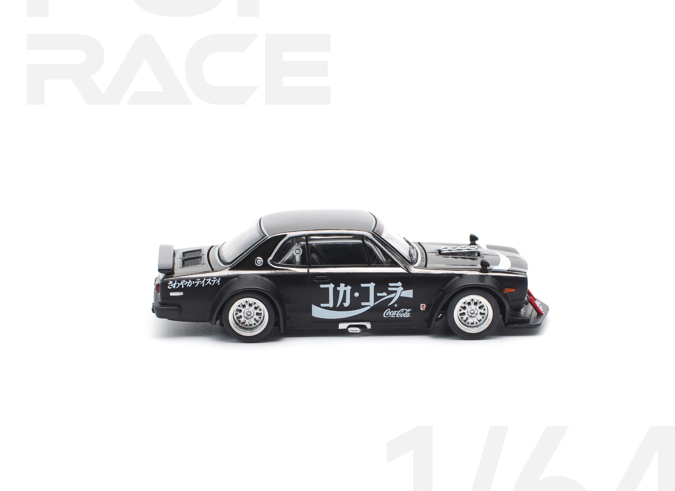 POP RACE 1/64 skyline GT-R drift hakosuka coca cola zero jp bk chrome