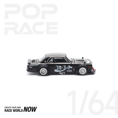 POP RACE 1/64 skyline GT-R drift hakosuka coca cola zero jp bk chrome