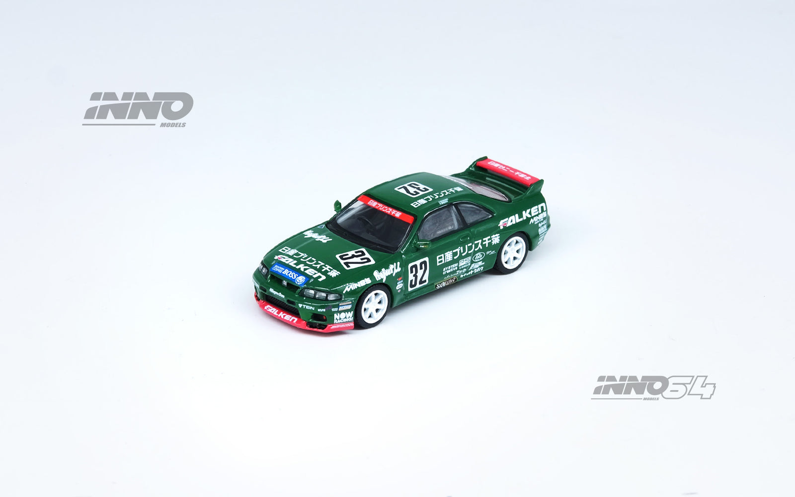 INNO64 1/64 NISSAN SKYLINE GT-R R33 #32 PRINCE CHIBA FALKEN N1 1996