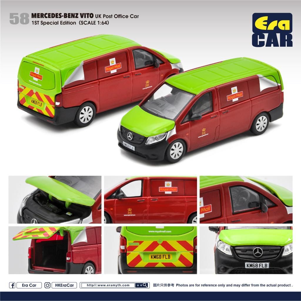 Era Car 1:64 Diecast Car - 58 Mercedes-Benz Vito UK Post Office Car 1ST Special