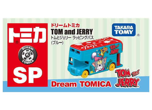 Load image into Gallery viewer, Takara Tomy Dream Tomica Diecast SP Tom and Jerry Jerry Wrapping Bus Blue
