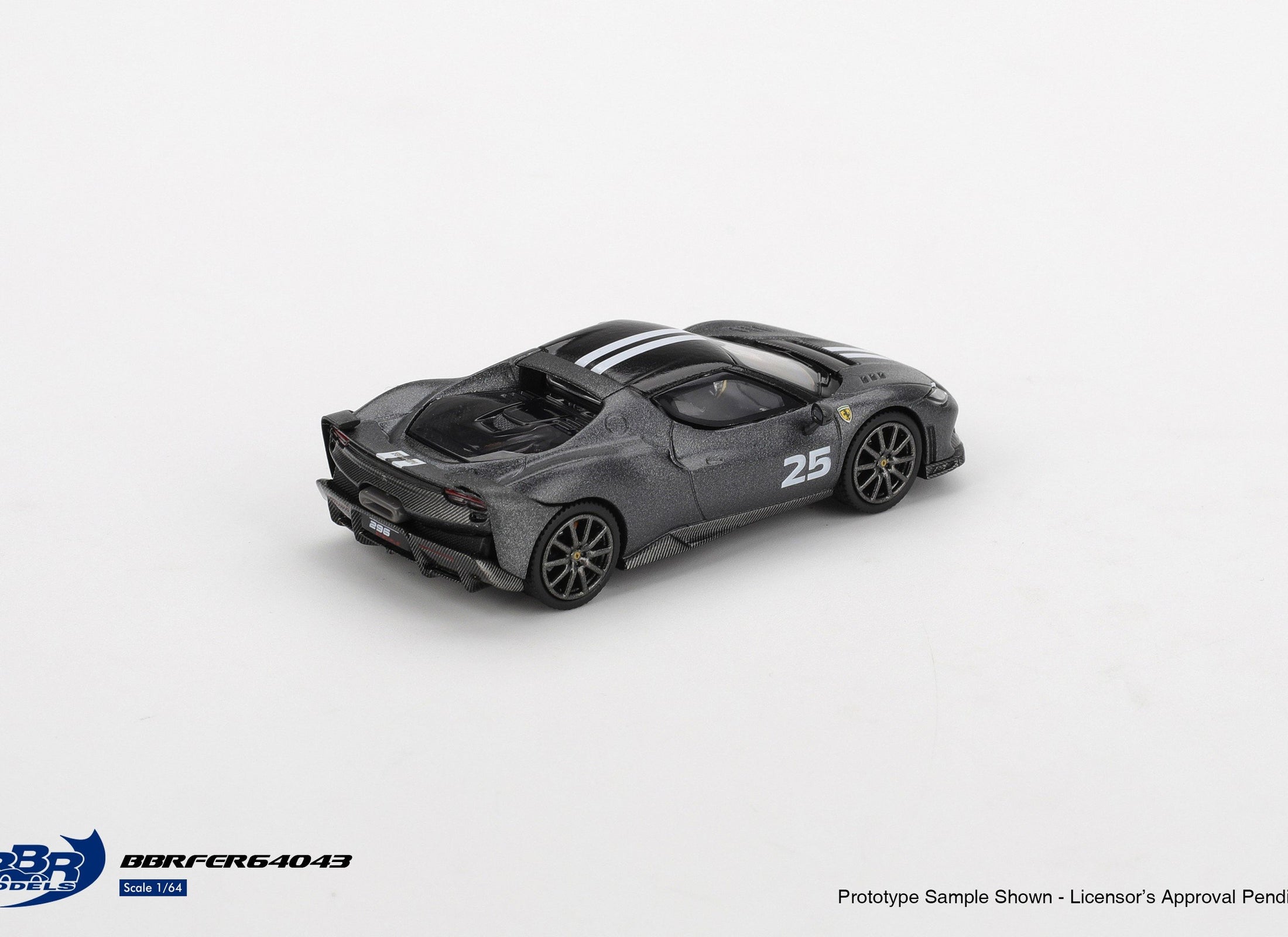 (Pre-order) BBR 1/64 Ferrari 296 Speciale Grigio Silverstone Opaco Model Car