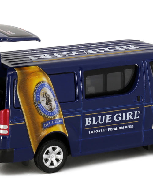Load image into Gallery viewer, Tiny City Die-cast Model Car - Toyota Hiace BLUE GIRL BEER
