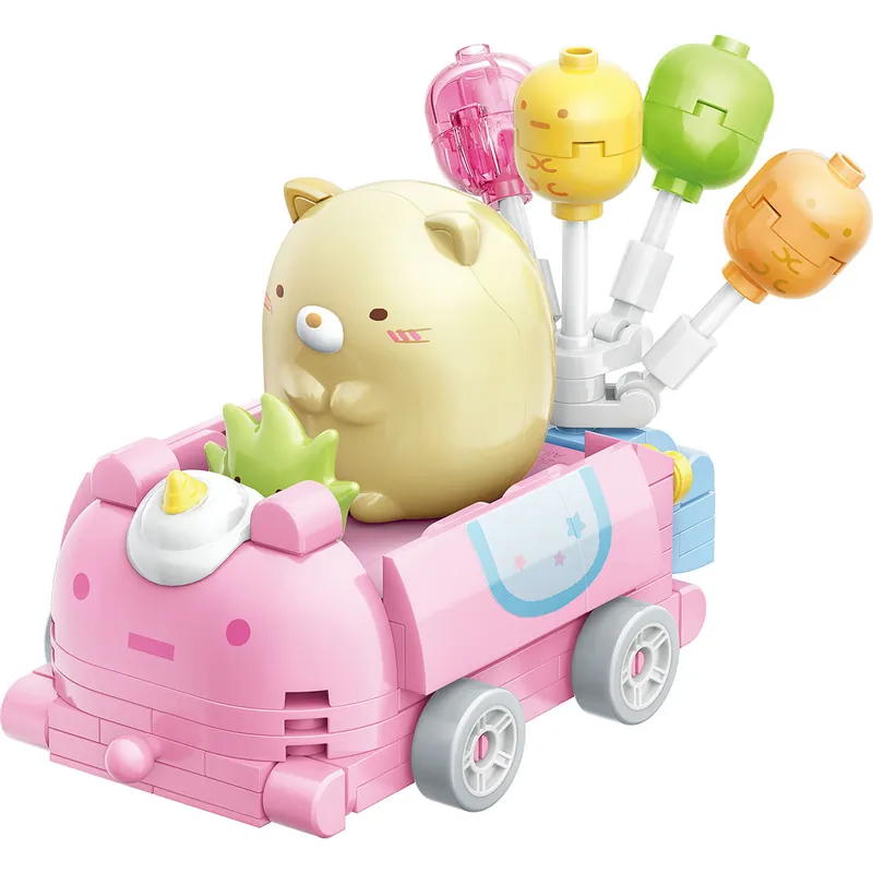 Qman Keeppley Building Blocks #30490 Sumikko Neko & Zassous Balloon Car