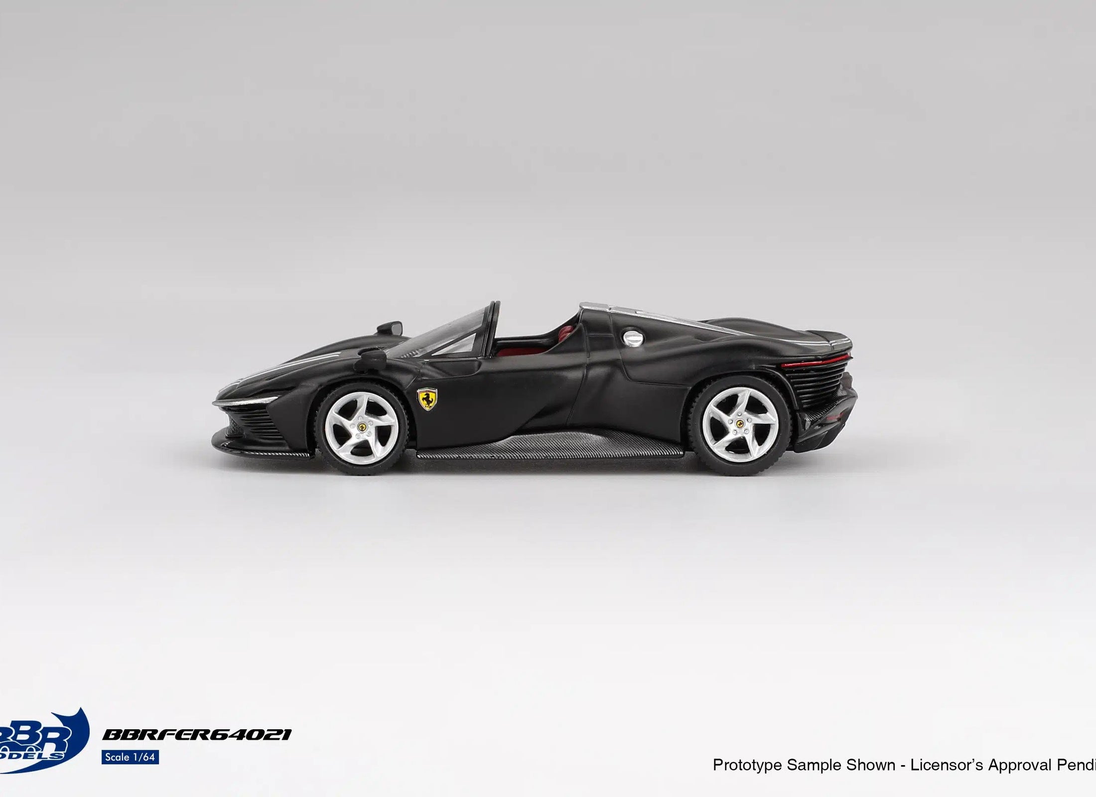 BBR 1/64 Ferrari Daytona SP3 Matt Black Diecast Model Car