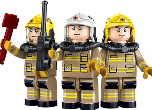 Load image into Gallery viewer, Royal Toys City Story RT71 Hong Kong Fire Pump Vehicle Fire Engine Block 525pc
