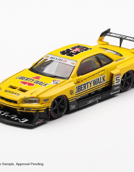 MINI GT #1182 Nissan LB-ER34 Super Silhouette SKYLINE Sport Yellow