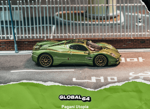 Load image into Gallery viewer, (Pre-order) Tarmac Works Pagani Utopia Green Metallic 1/64 Diecast Model Car
