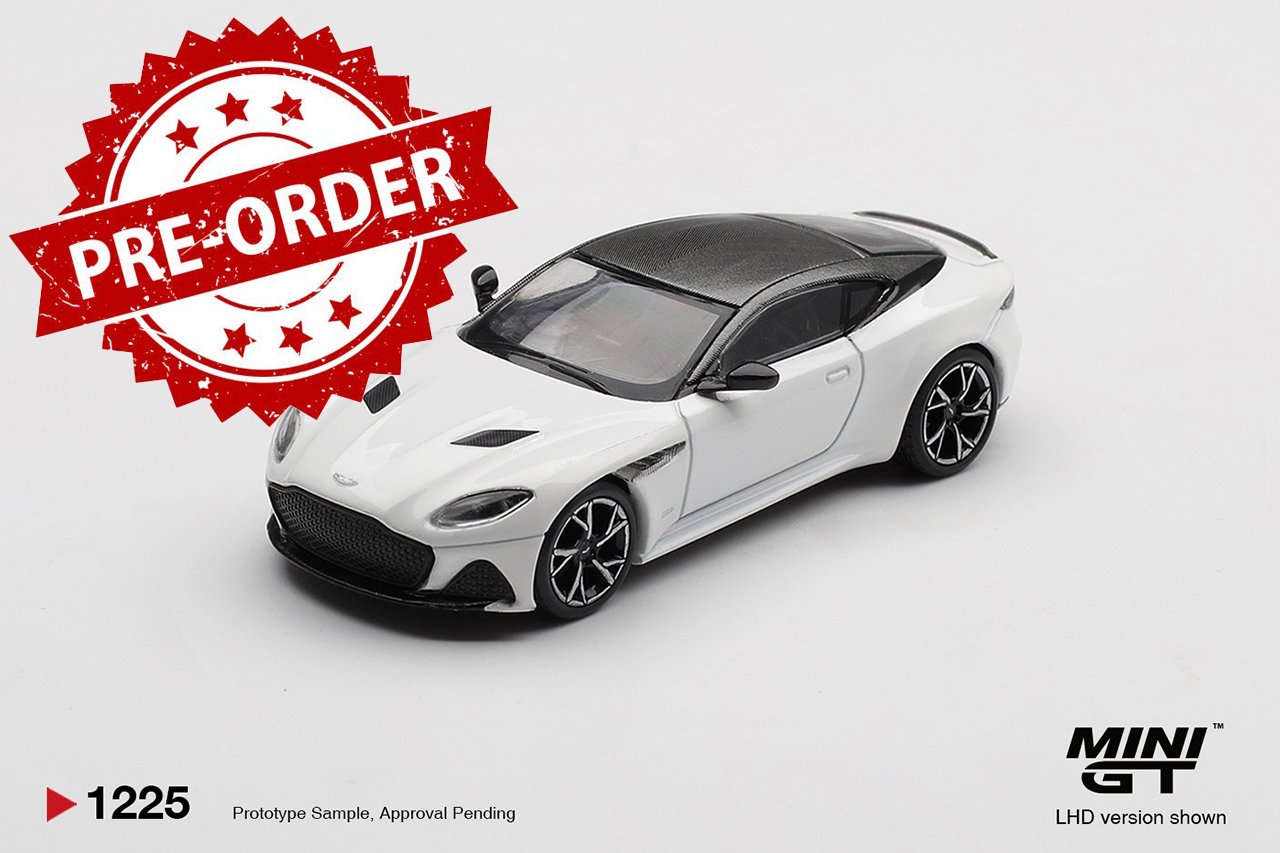 (Pre-order) MINI GT #1225 Aston Martin DBS Stratus White LHD Diecast Model Car