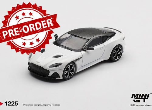 Load image into Gallery viewer, (Pre-order) MINI GT #1225 Aston Martin DBS Stratus White LHD Diecast Model Car
