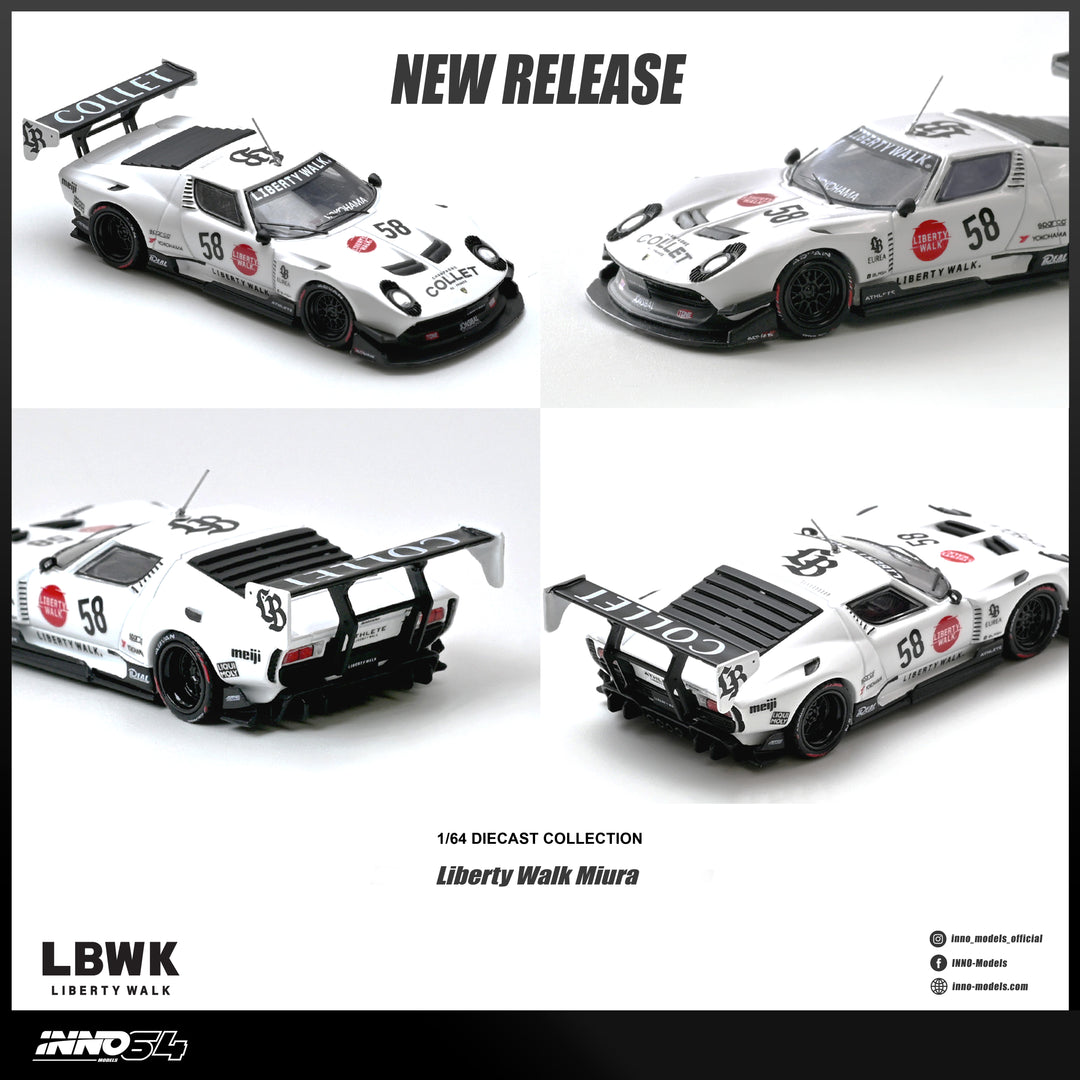 (Pre-order) INNO64 1/64 LB-Silhouette Works Miura GT Diecast Model Car