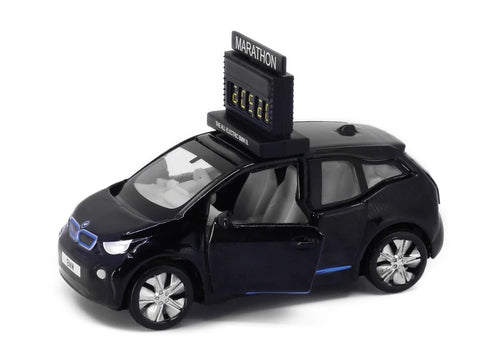 Load image into Gallery viewer, Tiny City Die-cast Model Car 1/64 - BMW i3 Marathon Clock Car (Fluid Black)
