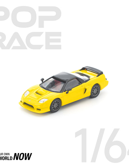 POPRACE 1/64 HONDA NSX-R YELLOW Diecast Model Car