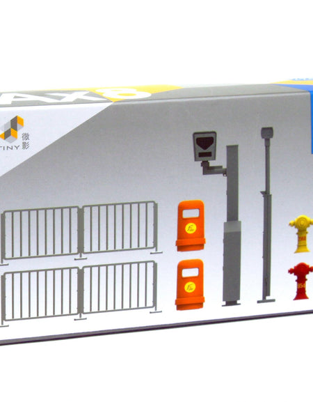 TINY Hong Kong City Ax8 1/4 Road Accessory Set Color Painted Model Dioramas