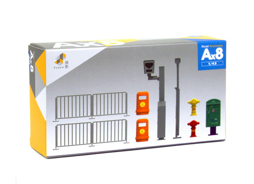 Load image into Gallery viewer, TINY Hong Kong City Ax8 1/4 Road Accessory Set Color Painted Model Dioramas
