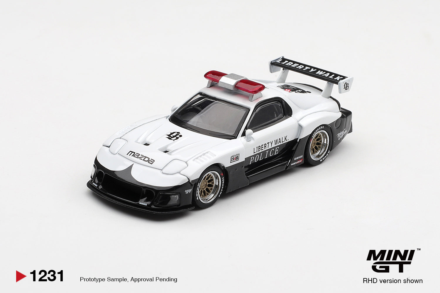 (Pre-order) Mini GT #1231 MAZDA RX-7 LB-Super Silhouette Police Diecast Model