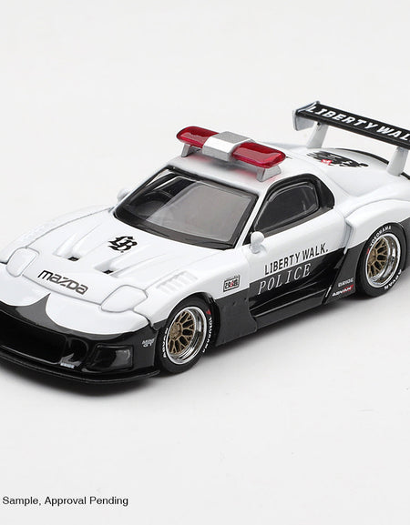 Mini GT #1231 MAZDA RX-7 LB-Super Silhouette Police Diecast Model