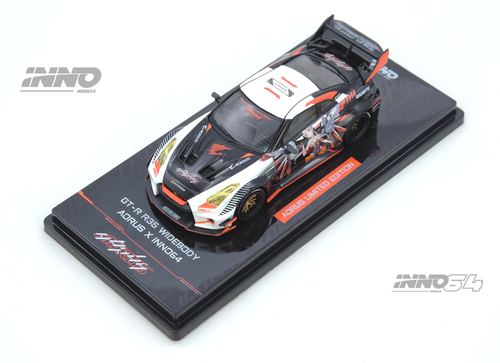 Load image into Gallery viewer, INNO64 1/64 GT-R R35 WIDEBODY AORUS X INNO64 Limited Edition

