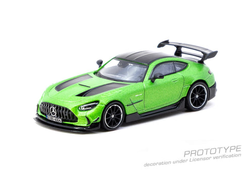 Load image into Gallery viewer, Tarmac Works 1:64 Mercedes-Benz AMG GT Black Series Green Model Car
