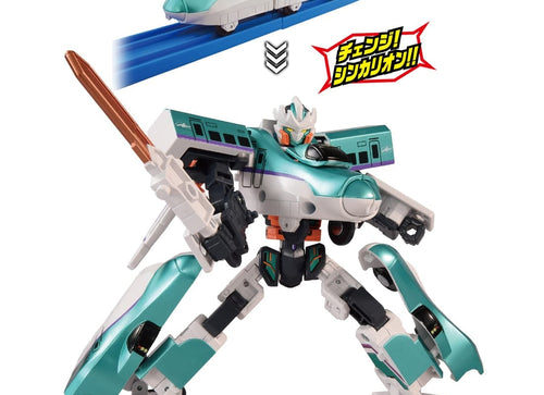 Load image into Gallery viewer, Takara Tomy Shinkansen Transforming Robot SGX05 Shinkalion H5 Hayabusa
