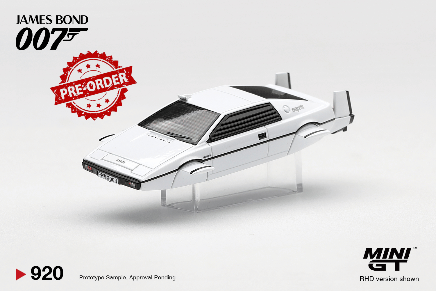 (Pre-order) Mini GT #920 007 Lotus Esprit S1 The Spy Who Loved Me Submarine ENG