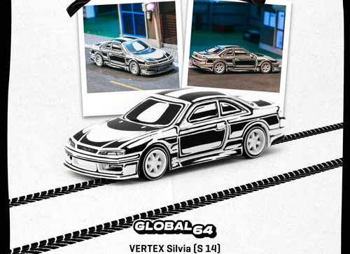 Load image into Gallery viewer, (Pre-order) Tarmac Works 1/64 VERTEX Silvia (S 14) - Designed by JOSHUA VIDES
