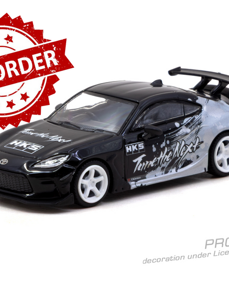 (Pre-order) Tarmac Works 1/64 HKS Toyota GR86 Black Global64 Diecast Model Car