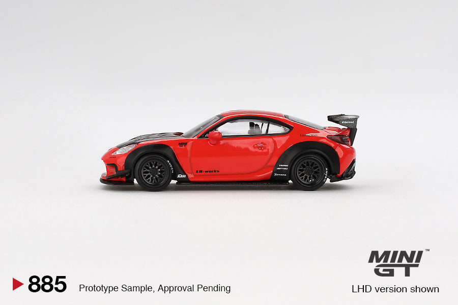 Mini GT #885 1/64 Toyota GR86 LB Nation Red LHD Diecast Model Car
