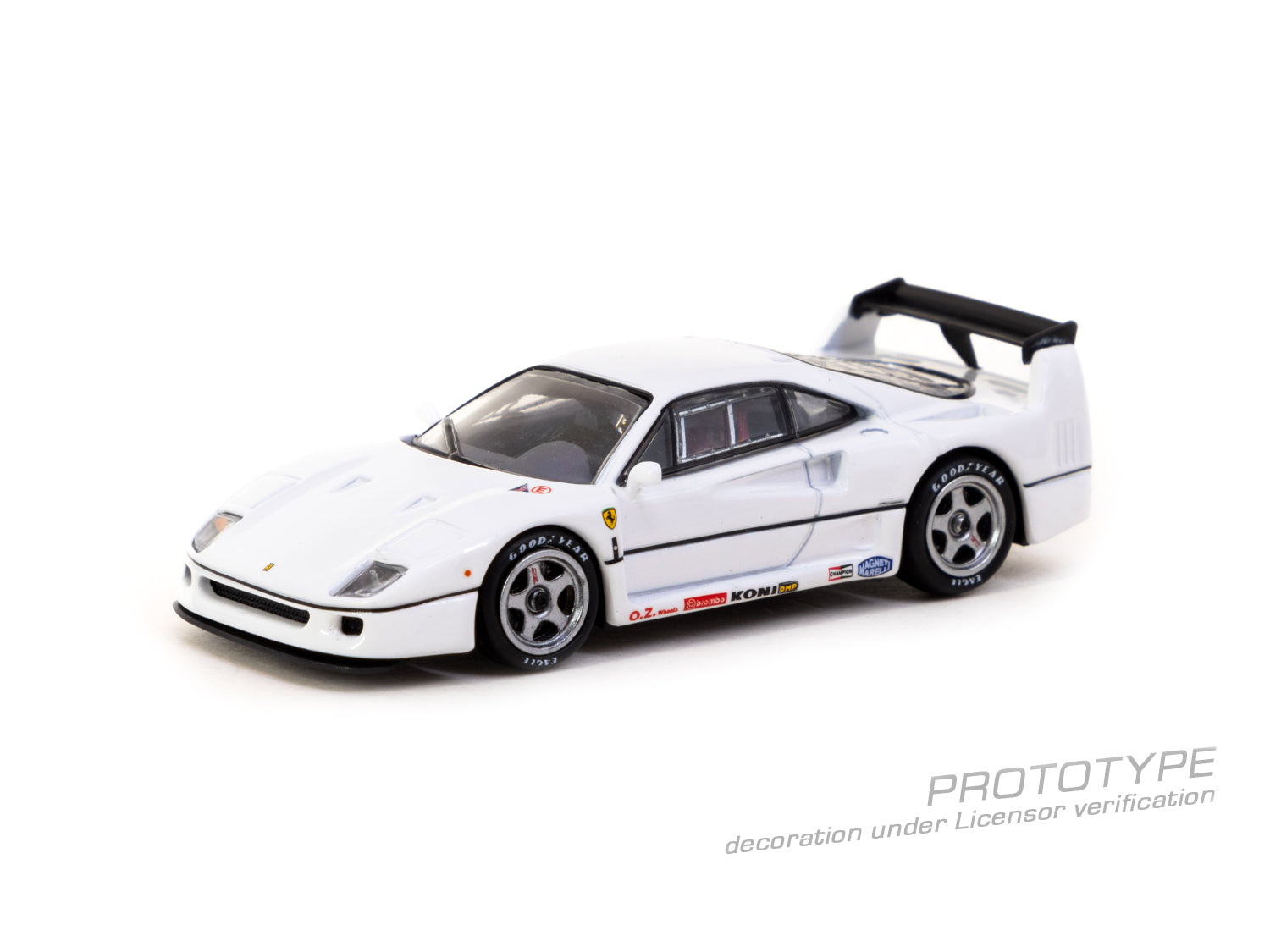Tarmac Works 1/64 Ferrari F40 Lightweight White Diecast Model Car