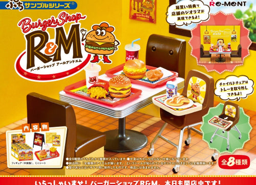 Load image into Gallery viewer, Re-ment Petit Sample Burger Shop R&amp;M 8pcs Complete Box

