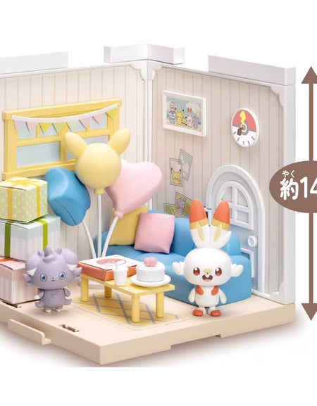 Takara Tomy Pokemon PokePiece House Lounge Scorbunny & Espurr set