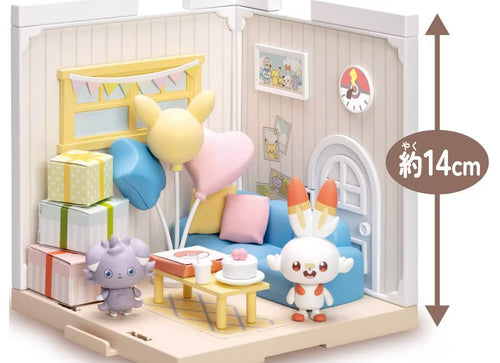 Load image into Gallery viewer, Takara Tomy Pokemon PokePiece House Lounge Scorbunny &amp; Espurr set
