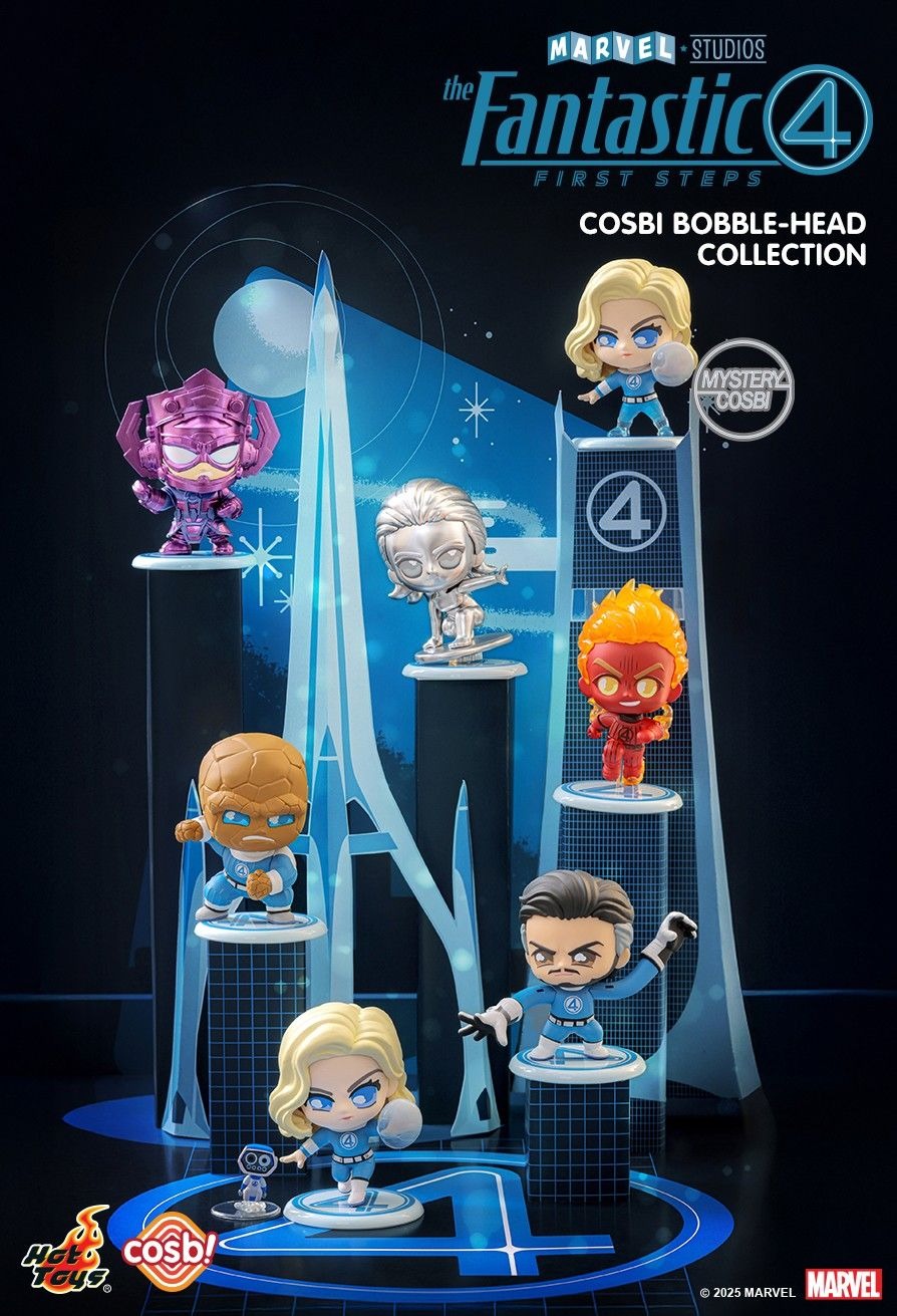 Hot Toys The Fantastic Four: First Steps Cosbi Bobble-Head Collection Full set 6