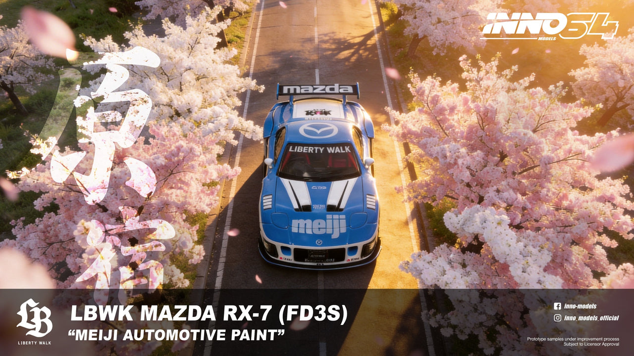 (Pre-order) INNO64 - 1/64 MAZDA RX7 (FD3S) LB-SUPER SILHOUETTE "MEIJI"