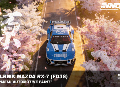 Load image into Gallery viewer, (Pre-order) INNO64 - 1/64 MAZDA RX7 (FD3S) LB-SUPER SILHOUETTE "MEIJI"
